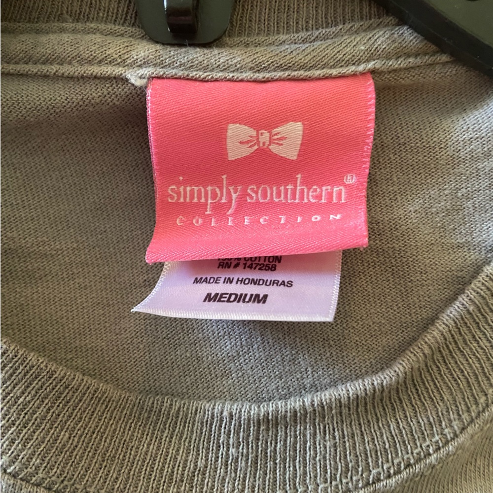 size medium super cute gray simply southern long sleeve shirt! - Picture 2 of 3